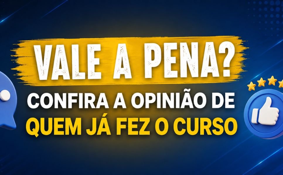 Banner com o texto: "Vale a Pena? Confira a Opinião de Quem Já Fez o Curso" sobre depoimentos de alunos do Fórmula Negócio Online.