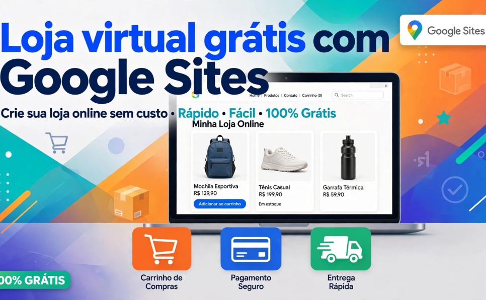 Imagem do artigo Como Criar Loja Virtual Grátis no Google Sites em 2026 com Envio e Pagamento