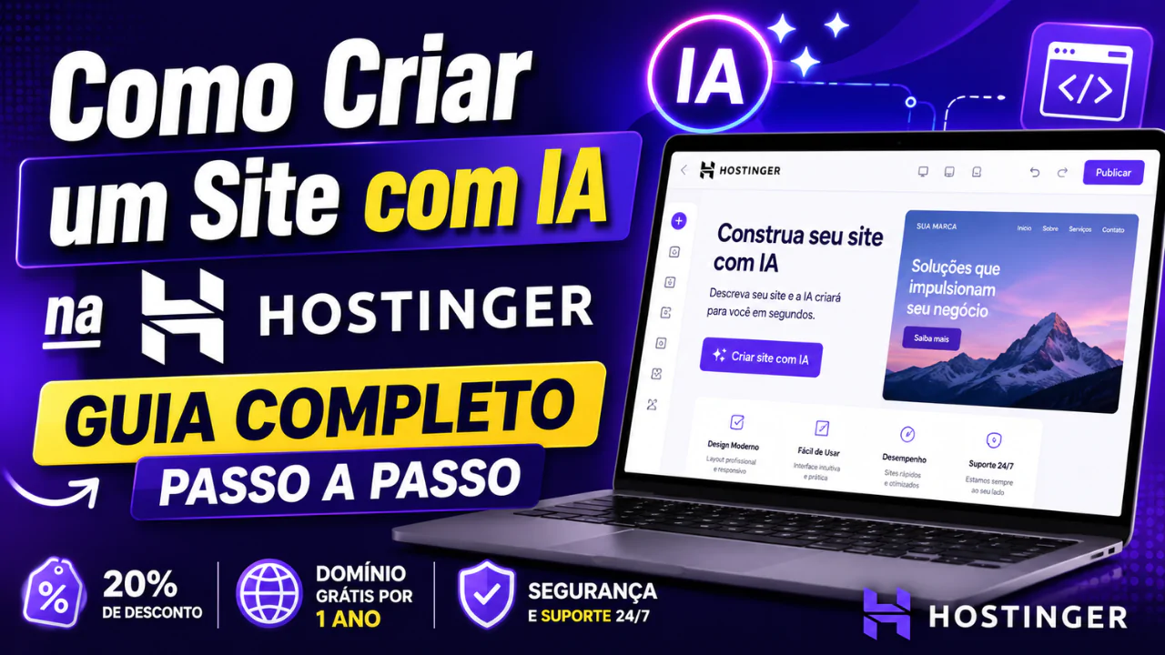 Imagem do artigo Como Criar um Site com IA na Hostinger Guia Completo Passo a Passo