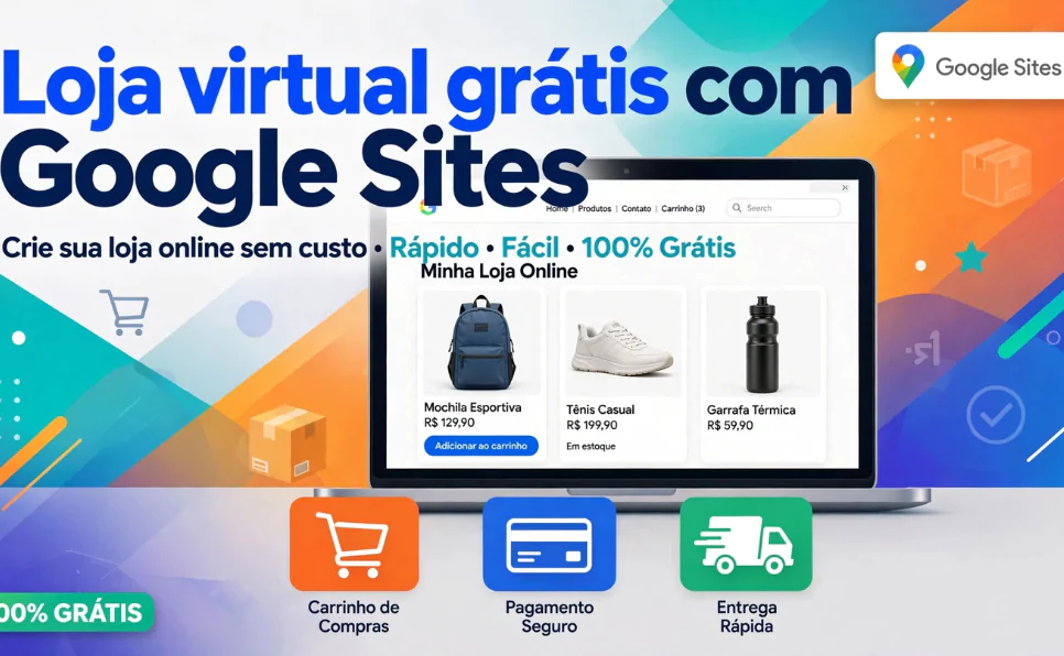 Imagem do artigo Como Criar Loja Virtual Grátis no Google Sites em 2026 com Envio e Pagamento
